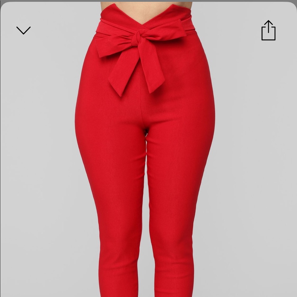 Red Fashion Nova Pants